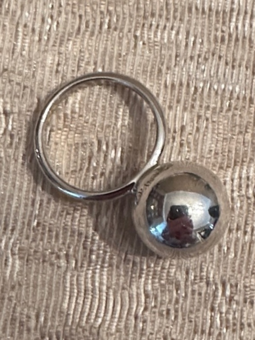 Tiffany & Co Large Silver Sphere Ring